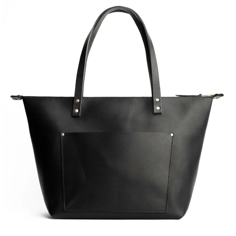 Portland Leather Goods Almost Perfect Tote Bag Purse EUC Black Shoulder Bag
